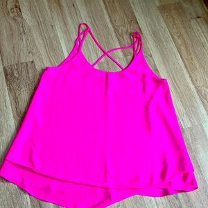 Women’s Naked Zebra Bright Pink Tank Size S